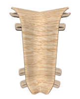 Угол внутренний для плинтуса "Идеал Комфорт" Дуб Беленый 203